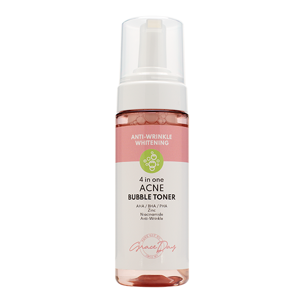 Пузырьковый тонер для лица с кислотами для проблемной кожи Grace Day 4 in One Acne Bubble Toner