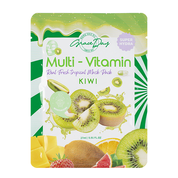 Тканевая маска с экстрактом киви Grace Day Multi-Vitamin Kiwi Mask Pack
