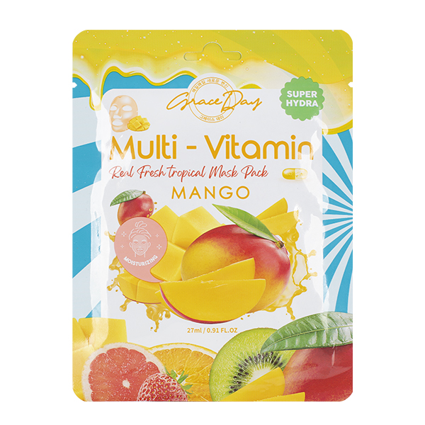 Тканевая маска с экстрактом манго Grace Day Multi-Vitamin Mango Mask Pack