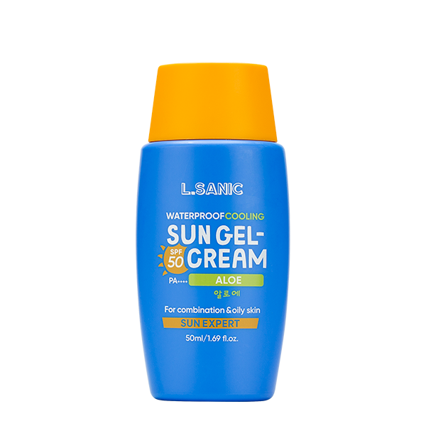 Солнцезащитный матирующий гель-крем с экстрактом алоэ SPF 50/PA++++&nbsp; L.Sanic Sun Expert Aloe Waterproof Cooling Sun Gel-Cream SPF 50/PA++++