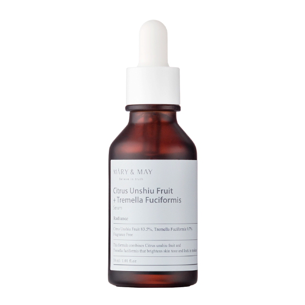 Сыворотка с экстрактом мандарина и ледяного гриба Mary&May Citrus Unshiu Fruit + Tremella Fuciformis Serum
