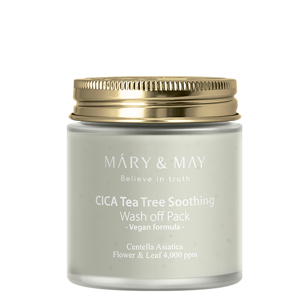 Успокаивающая маска с центеллой и чайным деревом Mary & May CICA TeaTree Soothing Wash off Pack