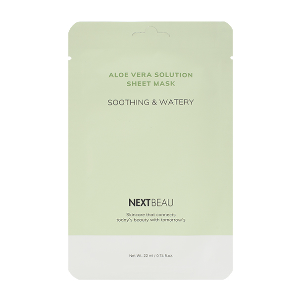 Успокаивающая маска с алоэ NEXTBEAU Aloe Vera Solution Sheet Mask Soothing & Watery