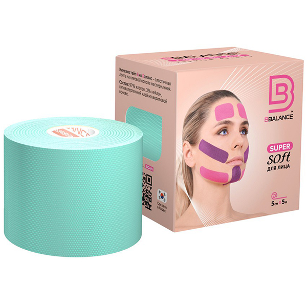 Тейп для лица (5см * 5м)&nbsp; BBalance BB Super Soft (5см * 5м) мята