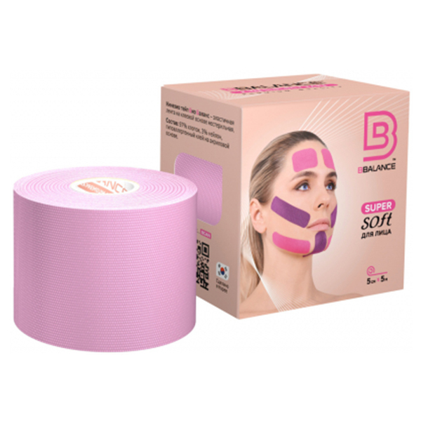 Тейп для лица (5см * 5м)&nbsp; BBalance BB Super Soft (5см * 5м) сакура