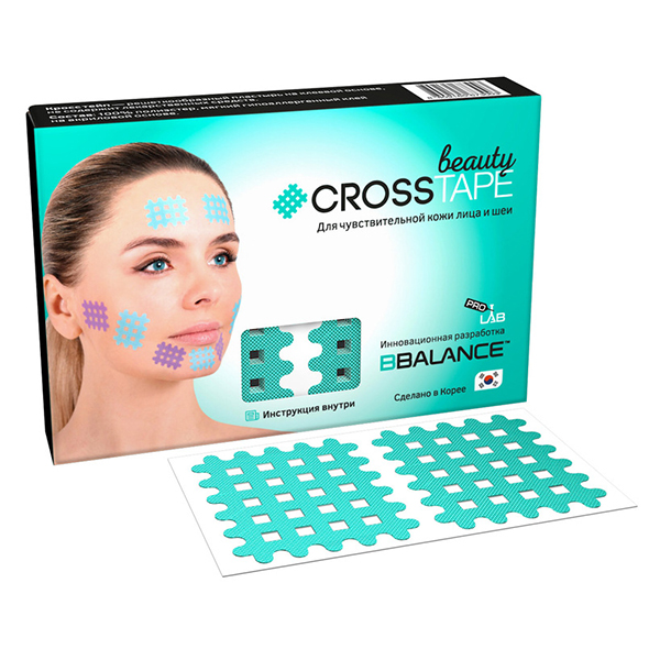 Кросс-тейп для чувствительной кожи (2,1см*2,7см)
 BBalance CROSS TAPE BEAUTY (тип А) 2,1см*2,7см, 180 шт. мята
