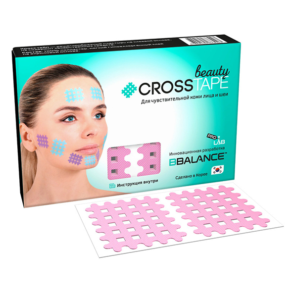 Кросс-тейп для чувствительной кожи (2,1см*2,7см) BBalance CROSS TAPE BEAUTY (тип А) 2,1см*2,7см, 180 шт. сакура
