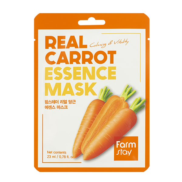 Тканевая маска с экстрактом моркови FarmStay Real Carrot Essence Mask