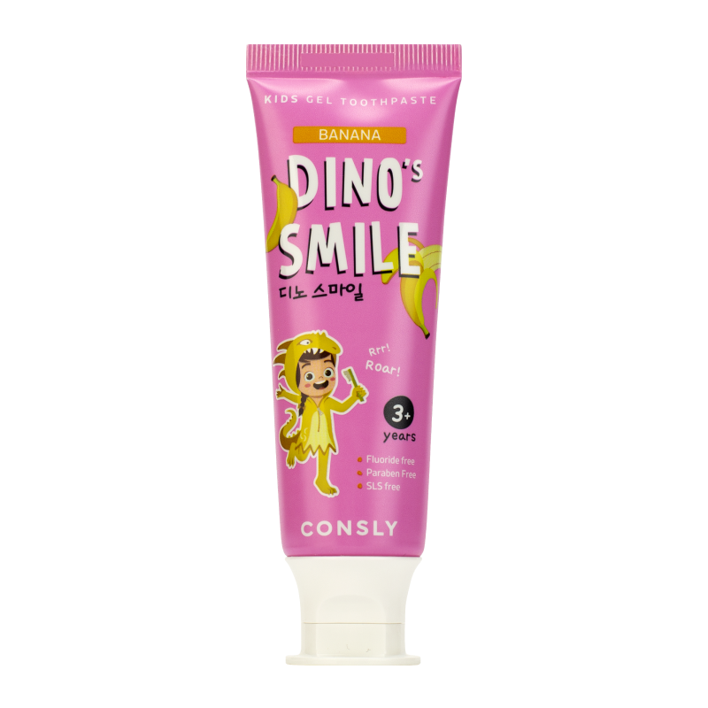 Детская зубная паста со вкусом банана Consly DINO's SMILE Kids Gel Toothpaste with Xylitol and Banana