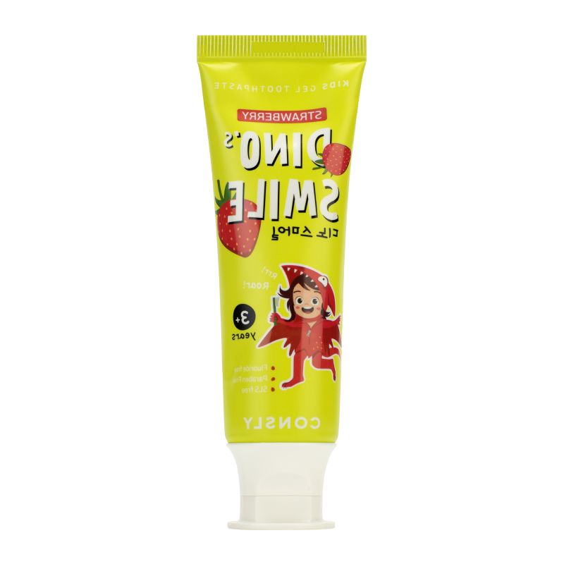 Детская зубная паста со вкусом клубники Consly DINO's SMILE Kids Gel Toothpaste with Xylitol and Strawberry