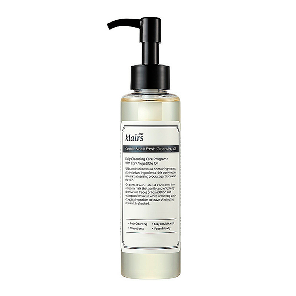 Гидрофильное масло увлажняющее Klairs Gentle Black Fresh Cleansing Oil
