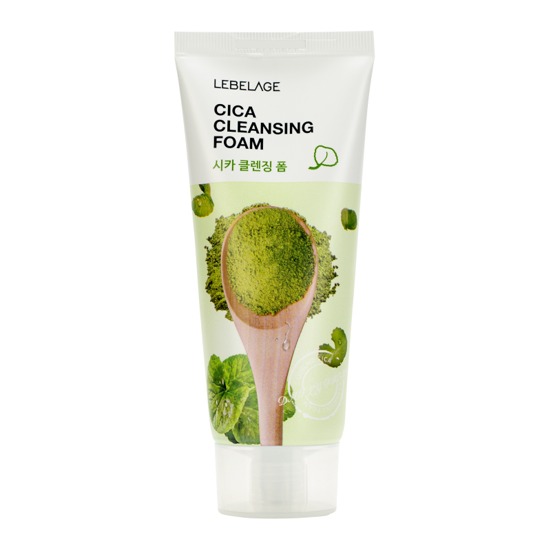 Балансирующая пенка для умывания с центеллой азиатской LEBELAGE Cica Cleansing Foam