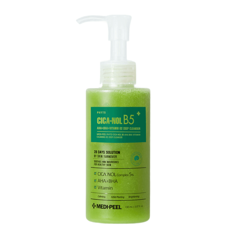 Кислородная пенка с центеллой и AHA и BHA кислотами MEDI-PEEL Phyto Cica-Nol B5 AHABHA Vitamin Calming O2 Deep Cleanser