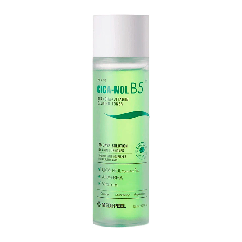 Тонер с центеллой, пантенолом и AHA и BHA кислотами MEDI-PEEL Phyto Cica-Nol B5 AHABHA Vitamin Calming Toner