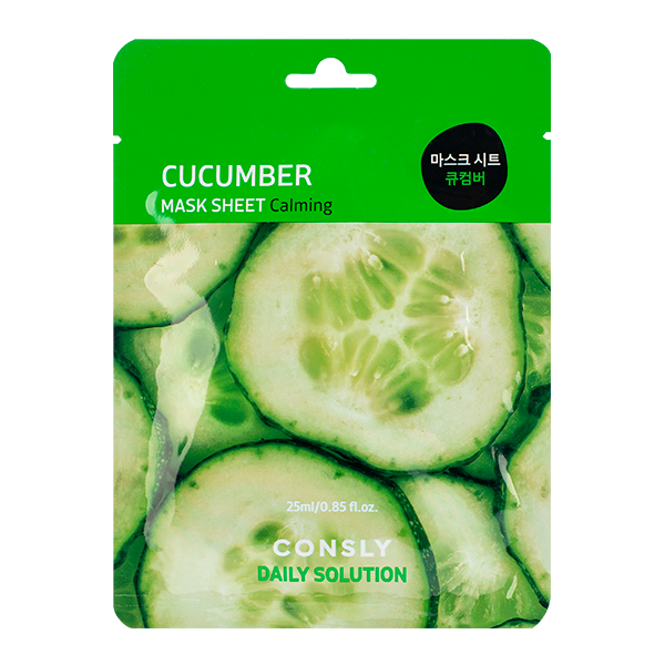 Тканевая маска для лица с экстрактом огурца Consly Daily Solution Cucumber Mask Sheet