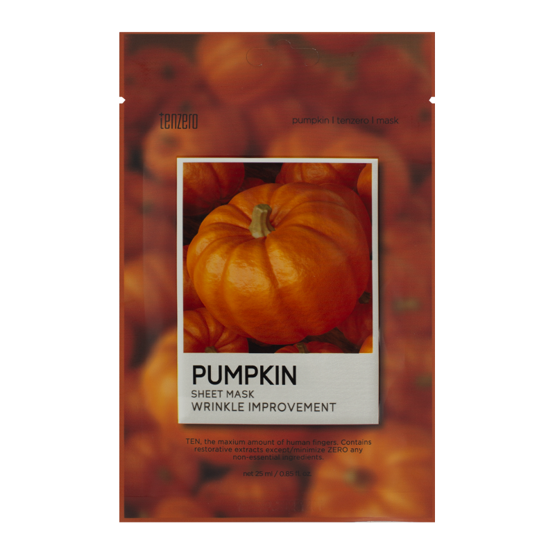 Тканевая маска с экстрактом тыквы TENZERO Pumpkin Sheet Mask