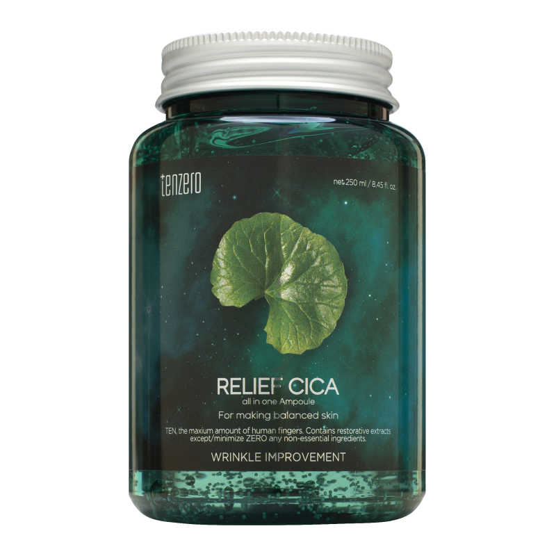 Ампульная сыворотка с экстрактом центеллы азиатской TENZERO Relief Cica All In One Ampoule