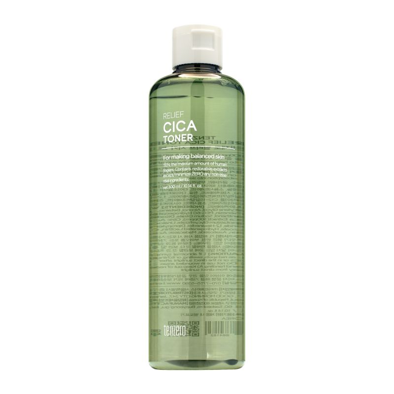 Успокаивающий тонер с центеллой азиатской TENZERO Relief Cica Toner