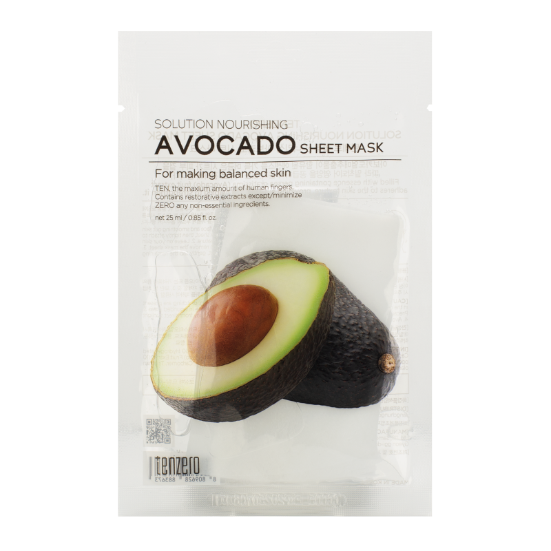 Тканевая маска с экстрактом авокадо TENZERO Solution Nourishing Avocado Sheet Mask