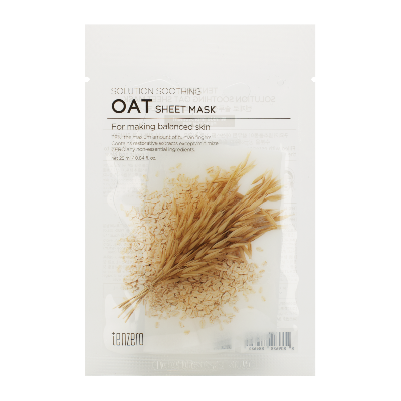 Тканевая маска с экстрактом овса TENZERO Solution Soothing Oat Sheet Mask