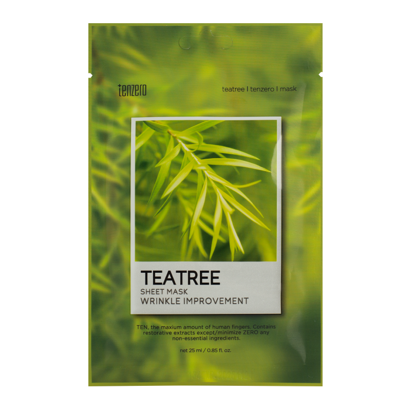 Тканевая маска с экстрактом чайного дерева TENZERO Teatree Sheet Mask