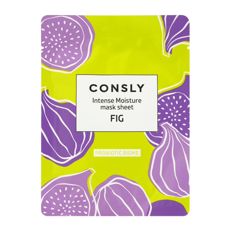 Тканевая маска с инжиром и пробиотиками Consly Probiotic Biome Intense Moisture Fig Mask Sheet