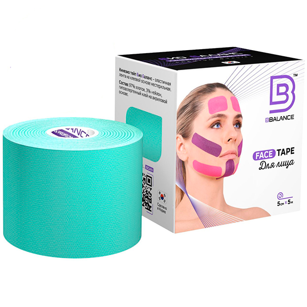 Тейп для лица BBalance Face Tape 5см*5м (мята)