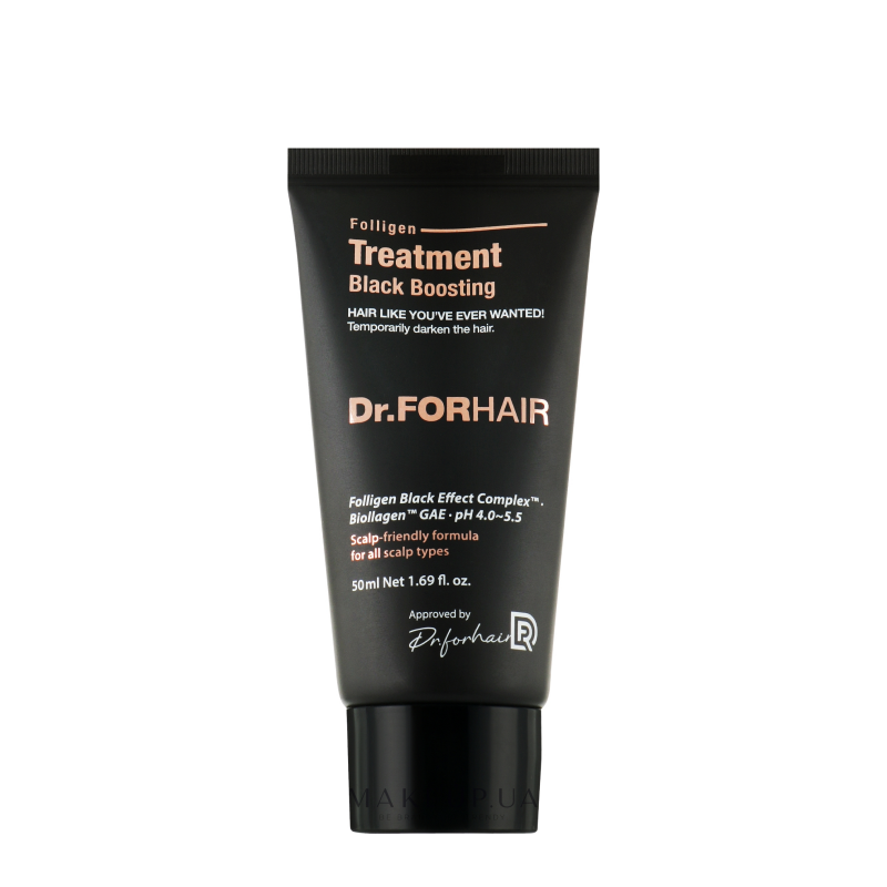 Оттеночный бальзам для тёмных волос Dr.ForHair Folligen Black Boosting Treatment