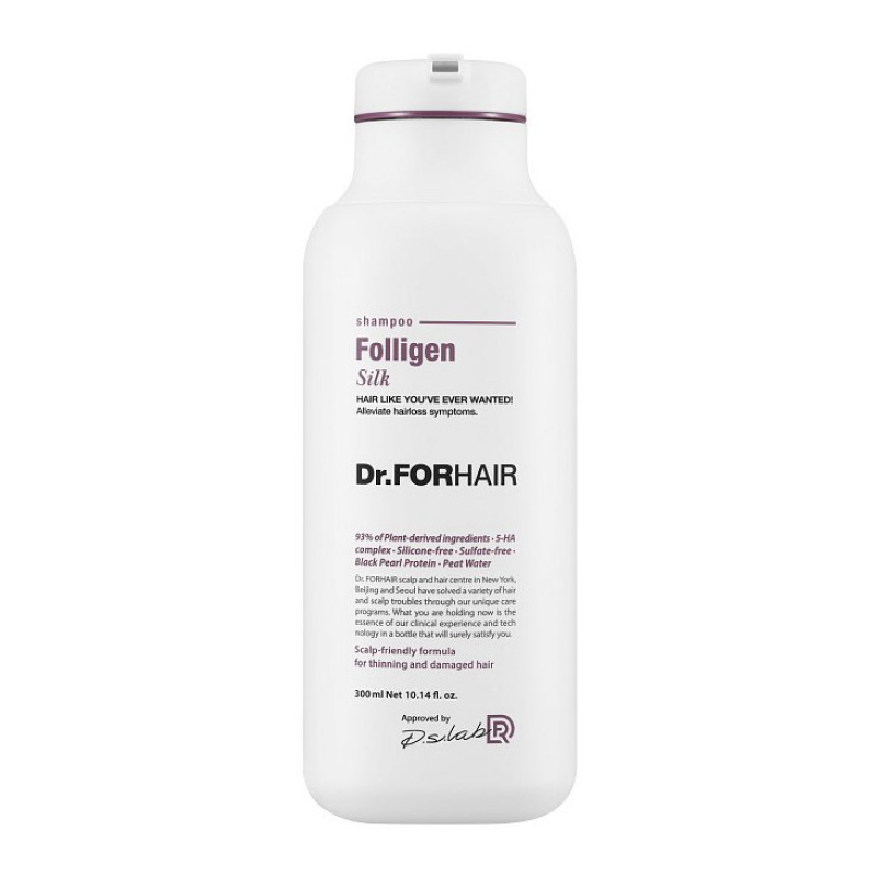 Шампунь для окрашенных, повреждённых волос Dr.Forhair Folligen Silk Shampoo