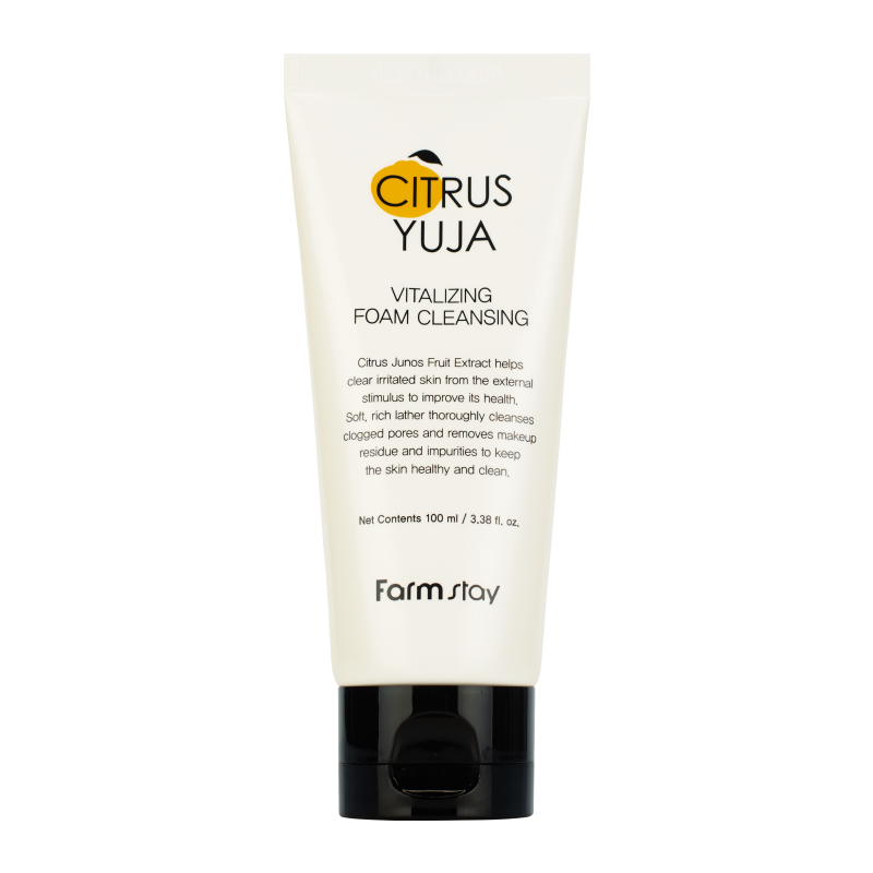 Освежающая пенка для умывания с экстрактом юдзу FarmStay Citrus Yuja Vitalizing Foam Cleansing
