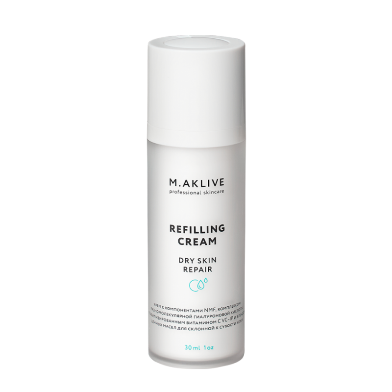 Легкий напитывающий крем "Восстановление кожи склонной к сухости" M.Aklive Refilling Cream Dry Skin Repair