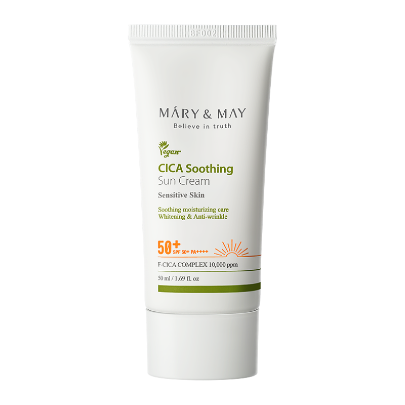 Солнцезащитный крем с центеллой азиатской&nbsp;SPF 50+ PA++++ Mary&May CICA Soothing Sun Cream SPF 50+ PA++++