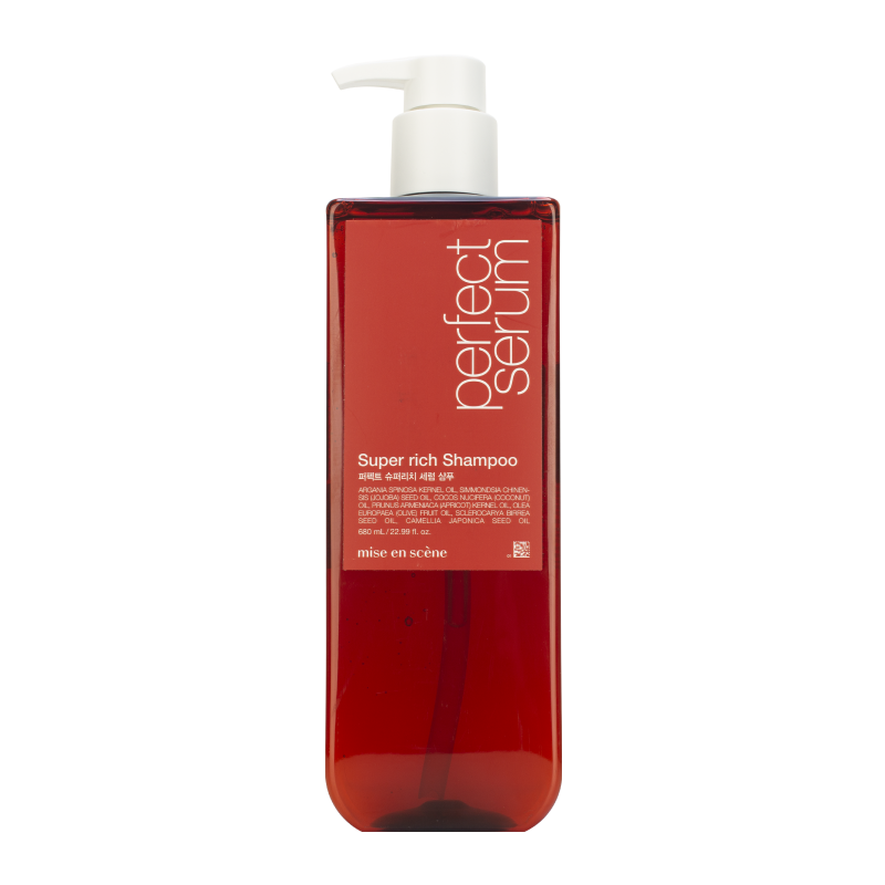 Шампунь для сухих, окрашенных волос с аргановым маслом Mise en Scene Perfect Serum Super Rich Shampoo