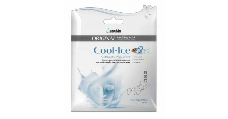 Охлаждающая альгинатная маска для борьбы с отёчностью  Anskin Cool-Ice Modeling Mask (25 гр, пробник)