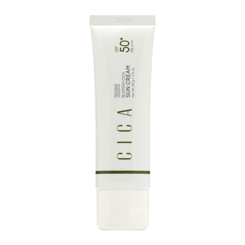 Успокаивающий солнцезащитный крем с центеллой азиатской SPF 50+ PA++++ TENZERO Blemish Cica Sun Cream SPF 50+ PA++++