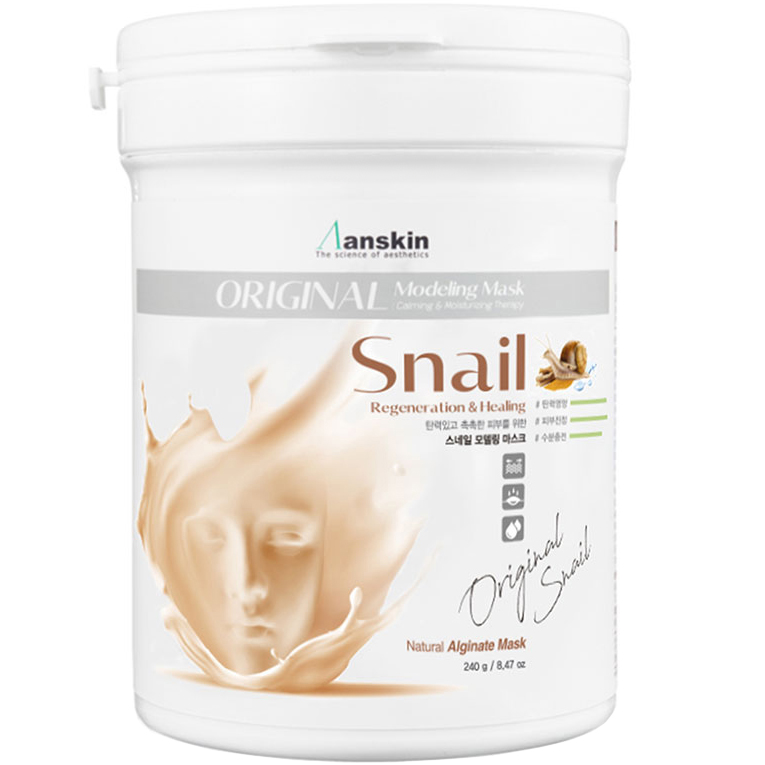 Альгинатная маска с муцином улитки  Anskin Snail Modeling Mask