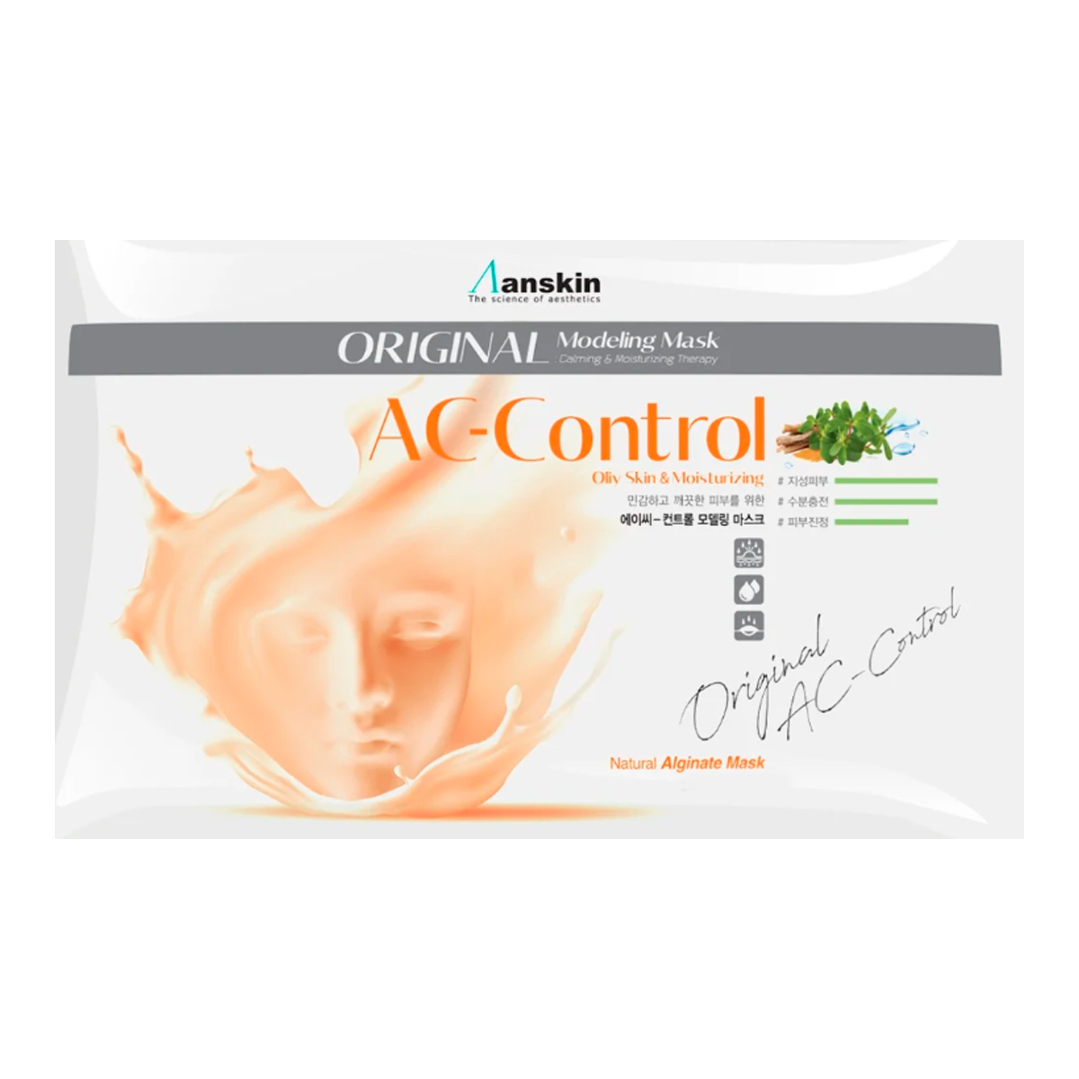 Альгинатная маска для проблемной кожи против акне 240г Anskin AC Control Modeling Mask (Refill)