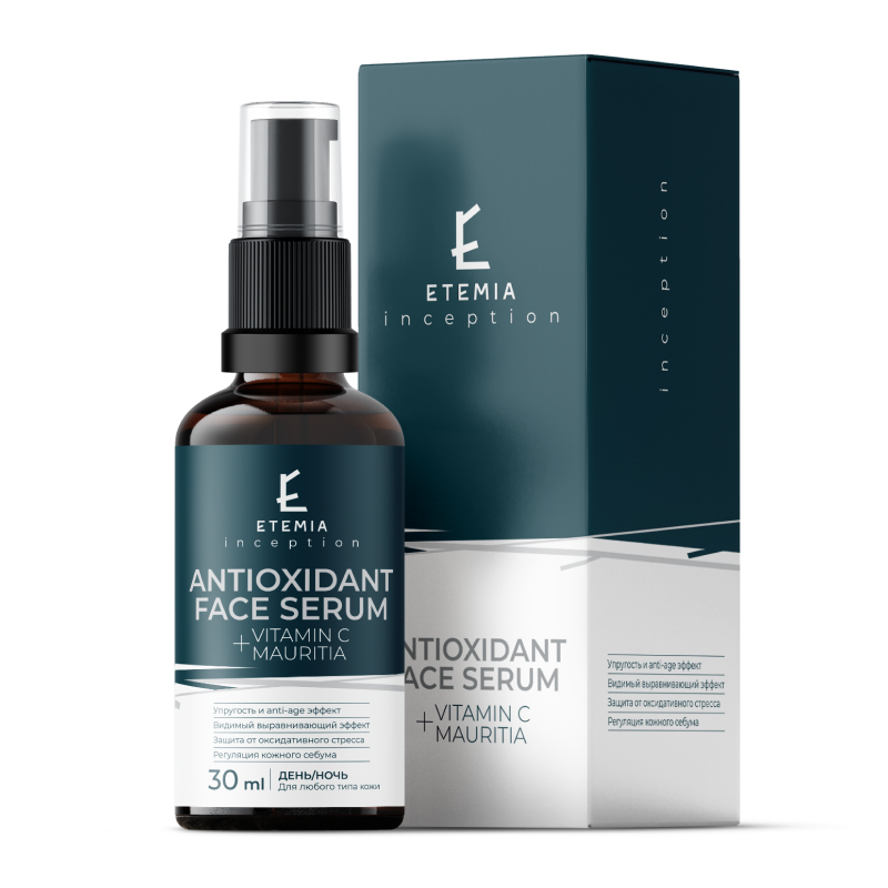 Антиоксидантная сыворотка с витамином С и маслом бурити Etemia Antioxidant Face Serum Vitamin C + Mauritia
