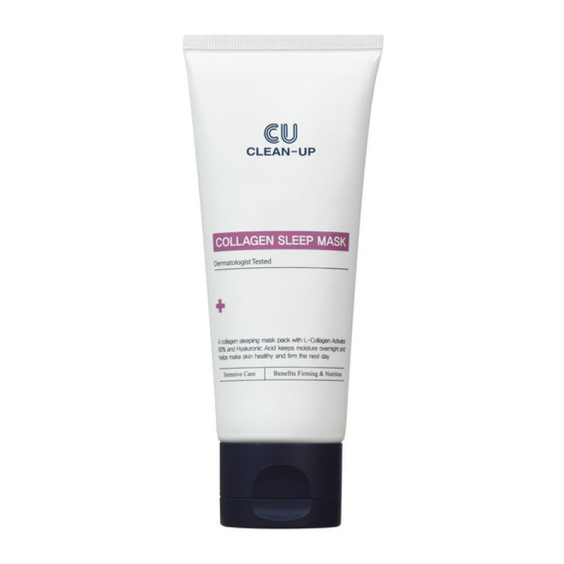 Ночная маска с низкомолекулярным коллагеном, пептидами и волюфилином CUSKIN Clean-Up Collagen Sleep Mask
