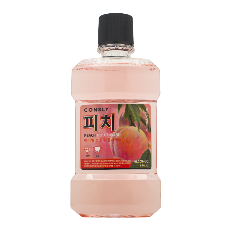 Ополаскиватель для полости рта с ксилитом и вкусом персика Consly Mouthwash with Xylitol and Peach