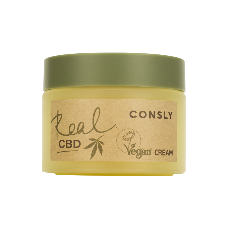 Балансирующий крем с каннабидиолом и растительным скваланом Consly Vegan «Real CBD» Balancing Purifine CBD and Plant-based Squalane Cream