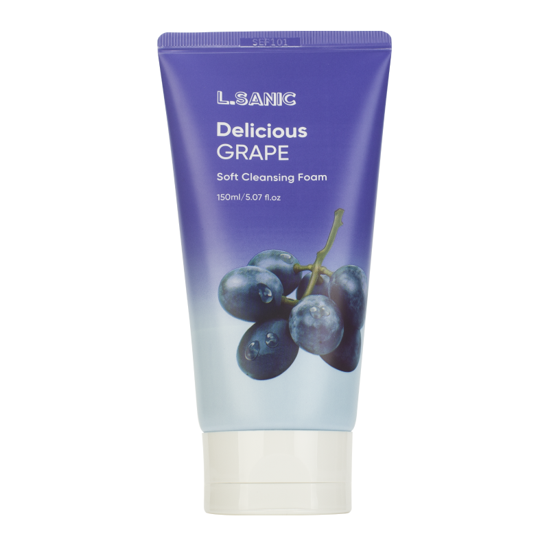 Очищающая пенка для умывания с экстрактом винограда L.Sanic Delicious Grape Soft Cleansing Foam
