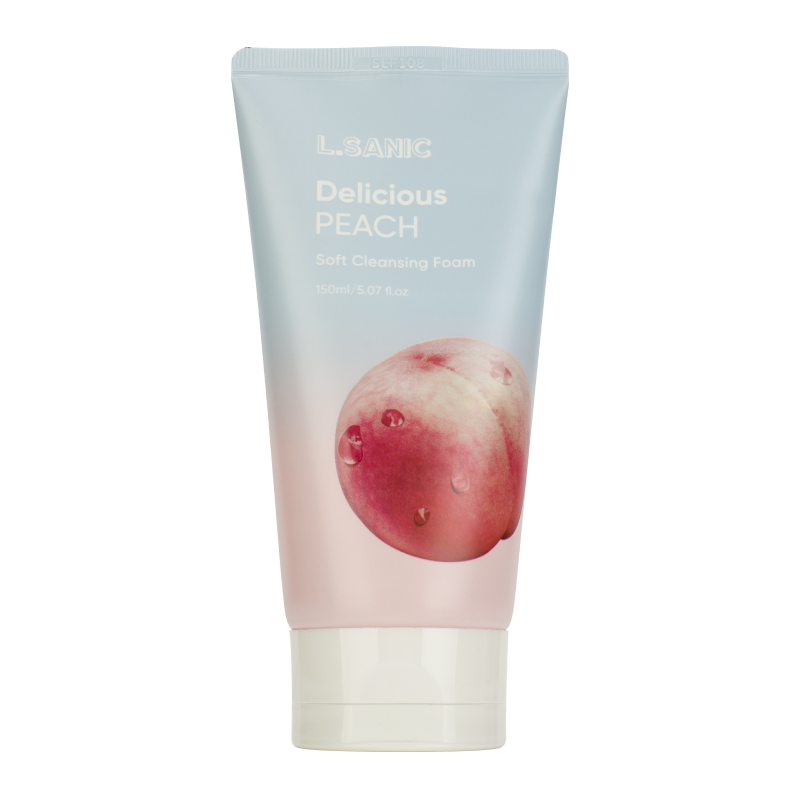 Очищающая пенка для умывания с экстрактом персика L.Sanic Delicious Peach Soft Cleansing Foam