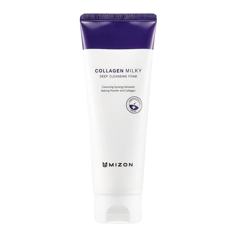 Пенка для умывания с гидролизованным коллагеном  MIZON Collagen Milky Deep Cleansing Foam