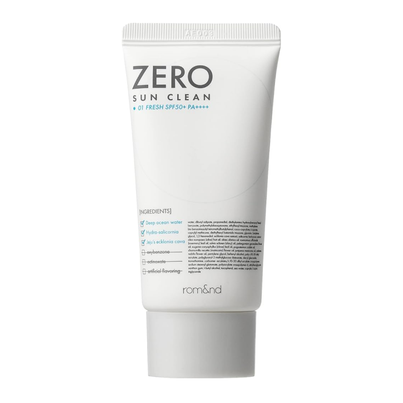 Лёгкий солнцезащитный крем SPF50+ PA++++ ROM&ND Zero Sun Clean 01 Fresh SPF50+ PA++++