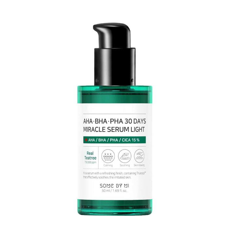 Лёгкая сыворотка для проблемной кожи с AHA, BHA и PHA кислотами Some By Mi AHA BHA PHA 30 Days Miracle Serum Light