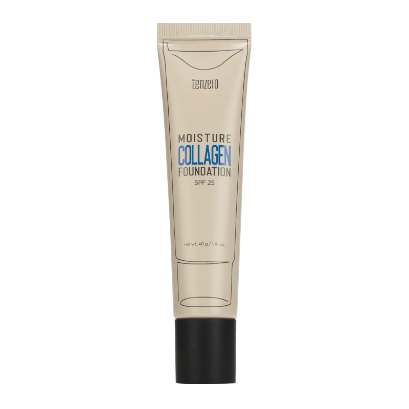 Увлажняющий тональный крем с коллагеном светло-бежевый оттенок SPF 25+ TENZERO Moisture Collagen Foundation #21 Light Beige
