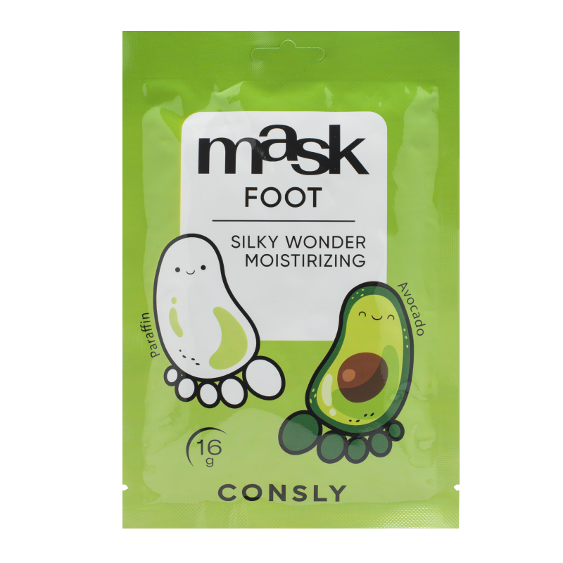 Парафин-маска для ног с экстрактом авокадо в виде носочков Consly Silky Wonder Avocado and Paraffin Moisturizing Foot Mask
