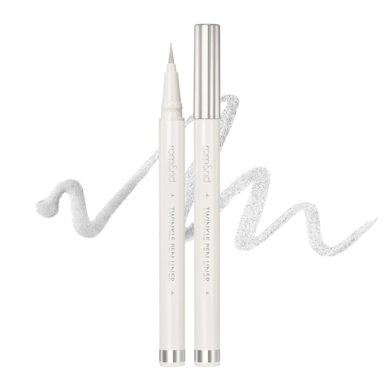 Сияющая подводка для век ROM&ND Twinkle Pen Liner 01 Silver Flake