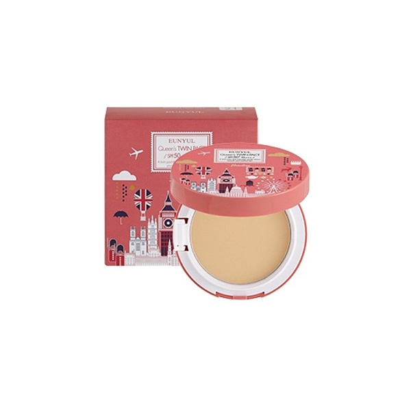 Компактная разглаживающая пудра, 10 г + 10 г (refill) Eunyul Queen'S Twin Pact Spf 50/PA+++ No. 23 - Natural Beige